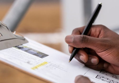 roof report being completed